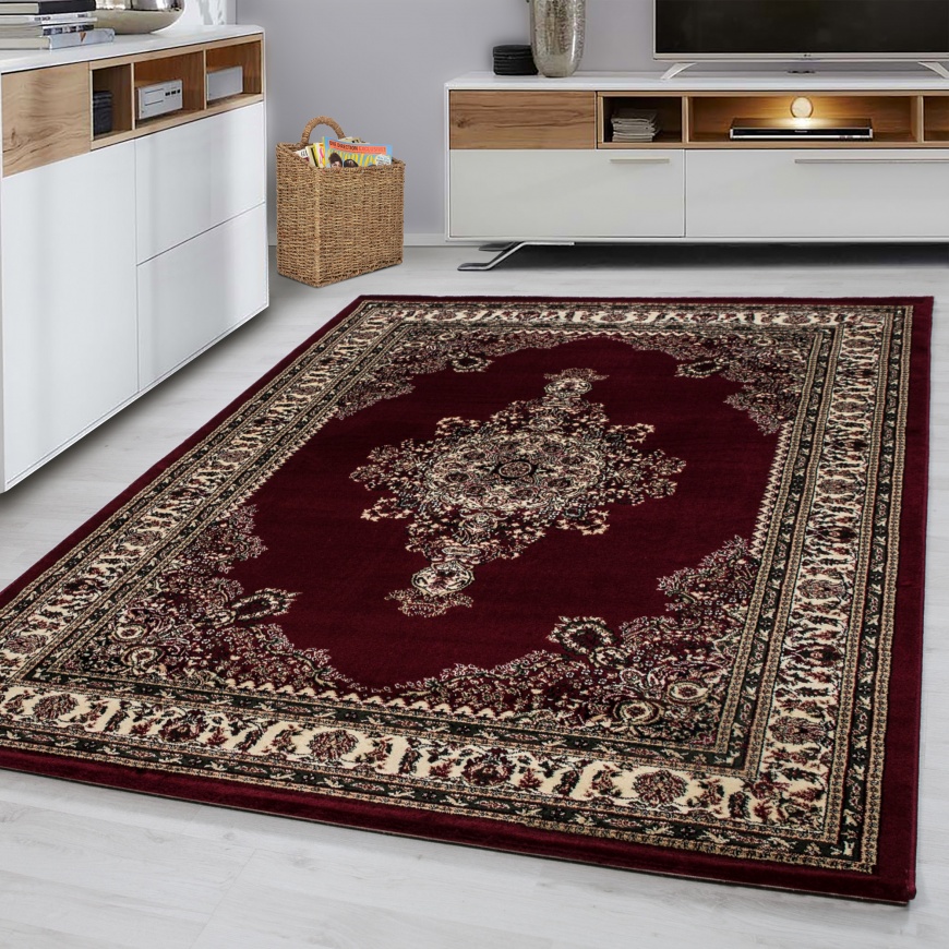 Traditional Red Rug Marrakesh I Large Red Oriental Rug for Living Room, Bedroom, Hallway